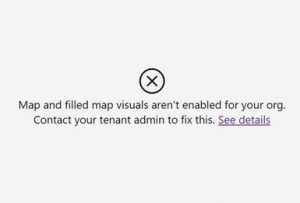Chybná hláška při zákazu vizuálů map