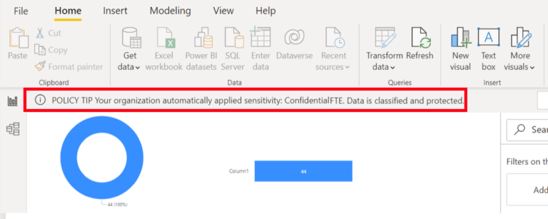 sensitivity label na dataset z Power BI Service v Power BI Desktop