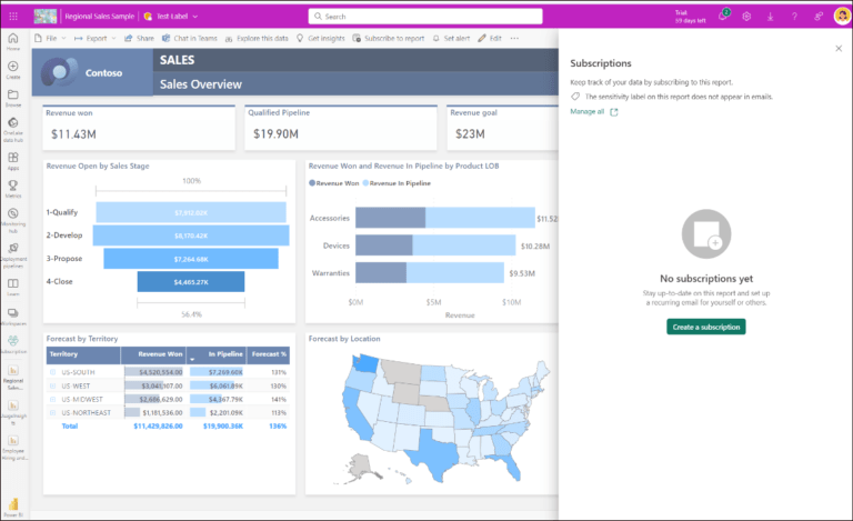 power bi update-march 24-service-report subscriptions